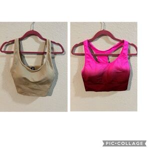 2 pink bra’s bundle. One is taupe other is pink. Size xl. Removable pads.​​